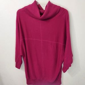 Chico's Bianca Cowl Neck Sweater Raspberry Size 8